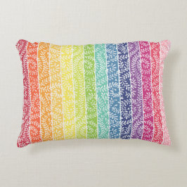 Almofada Decorativa Rainbow Leaf Pattern Boho