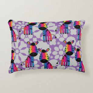 Almofada Decorativa Rainbow Zebra