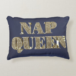 Almofada Decorativa RAINHA NAP 3D Dourada