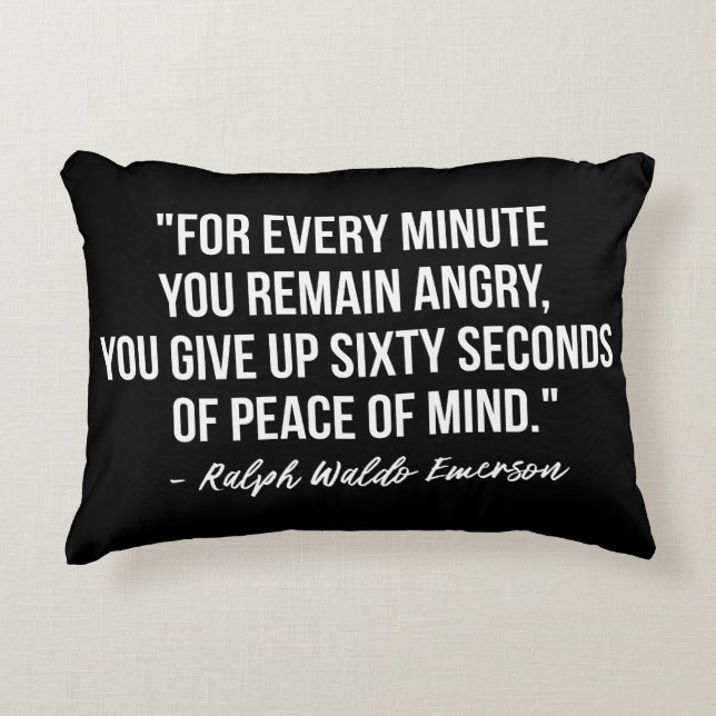 Almofada Decorativa Ralph Waldo Emerson Angry Cote (Frente)