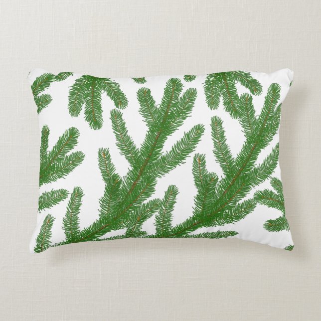 Almofada Decorativa Ramais de árvores verdes (Frente)
