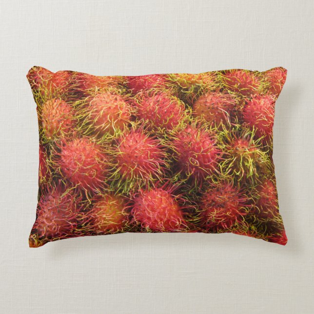 Almofada Decorativa Rambutan Tropical Fruta (Frente)