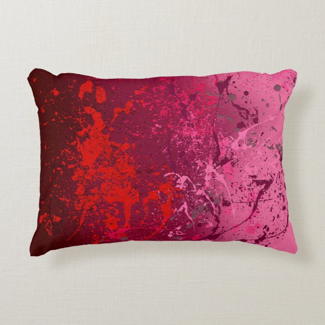 Almofada Decorativa Raspberry Flurry: Abstract spatter art (Frente)