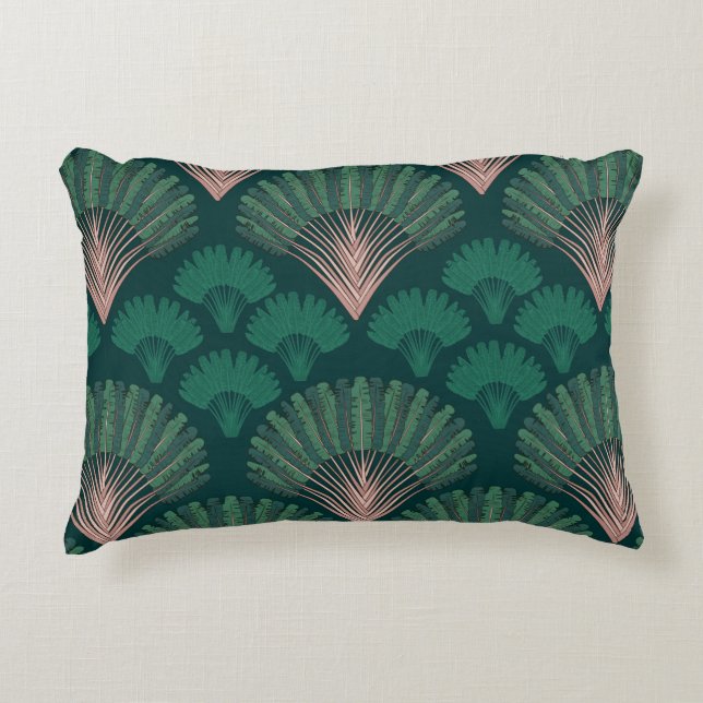 Almofada Decorativa Ravenala madagascariensis padrão sem descontinuida (Frente)