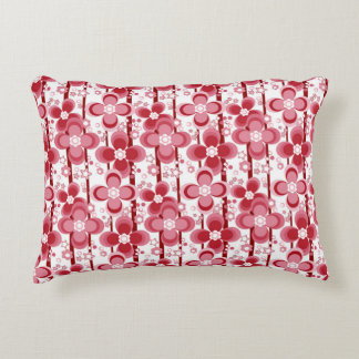 Almofada Decorativa Red and white floral pattern