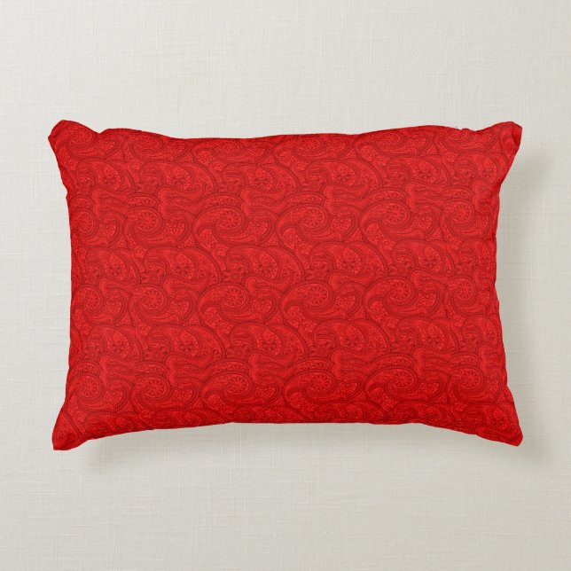 Almofada Decorativa Red Paisley (Frente)