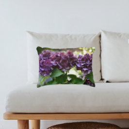 Almofada Decorativa Red Violet Hydrangea Blooms Floral