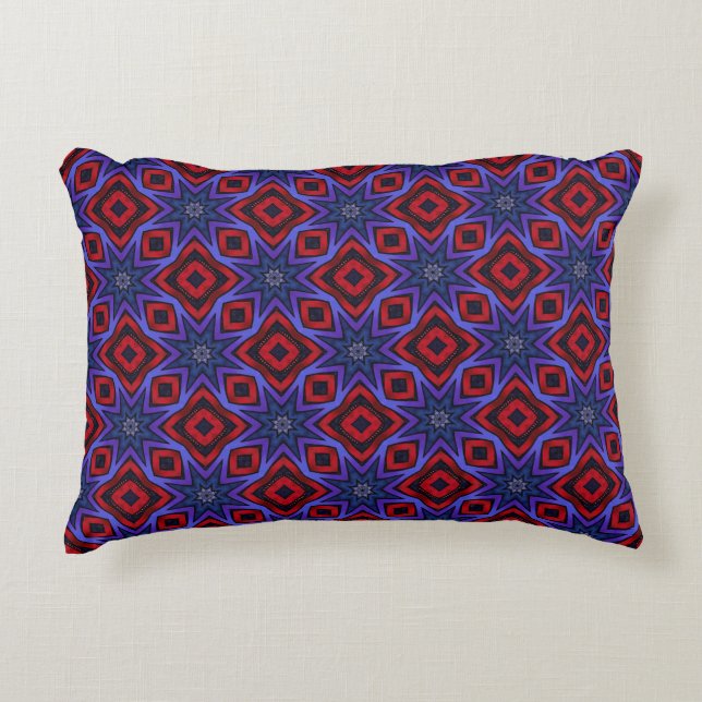 Almofada Decorativa Red With Blue Stars (Frente)