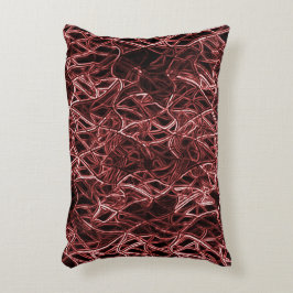 Almofada Decorativa Rede vermelha entrelaçada de fio rústico e enredad