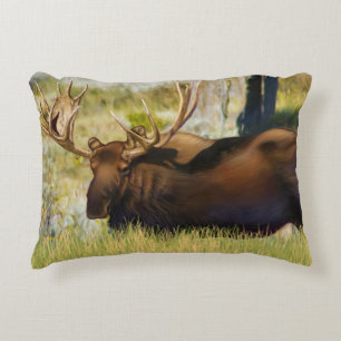 Almofada Decorativa Rei Alce Bull de Teton