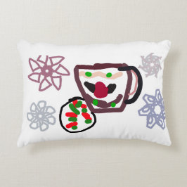 Almofada Decorativa Relaxe biscoito de Natal e café  
