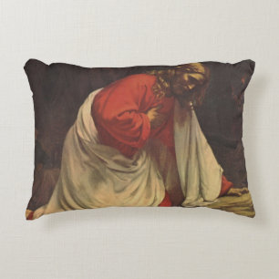 Almofada Decorativa Religião Vintage Jesus Cristo Jardim do Getsêmani