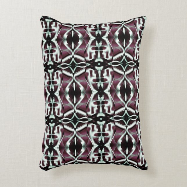 Almofada Decorativa Repetição das curvas opacas vermelha e gradiente (Frente(Vertical))