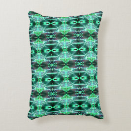 Almofada Decorativa Repetição de desenho verde gerando várias formas