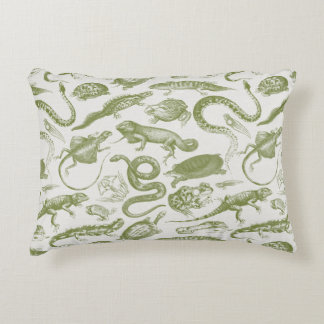 Almofada Decorativa Répteis e Anfíbios Padrão Goblincore