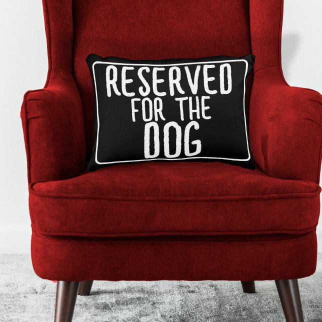 Almofada Decorativa Reservado Para O Cão (Reserved For The Dog Accent Pillow by Ricaso. Mark your dogs spot with this fun pillow just for them)