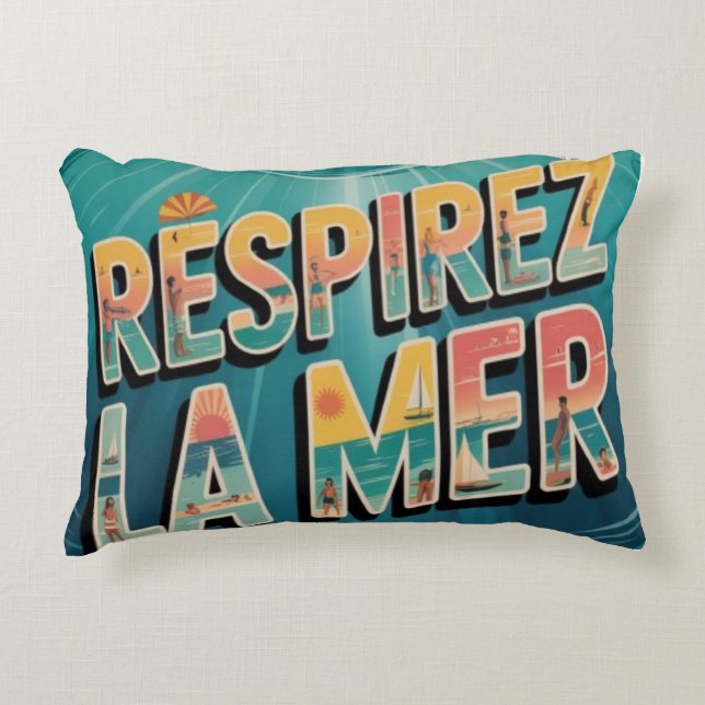 Almofada Decorativa Respirador la Mer (Frente)