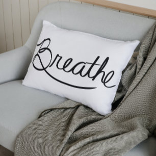 Almofada Decorativa Respire a Meditação Moderna Simples