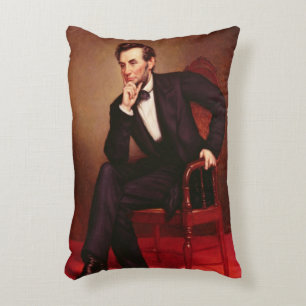 Almofada Decorativa Retrato de Abraham Lincoln