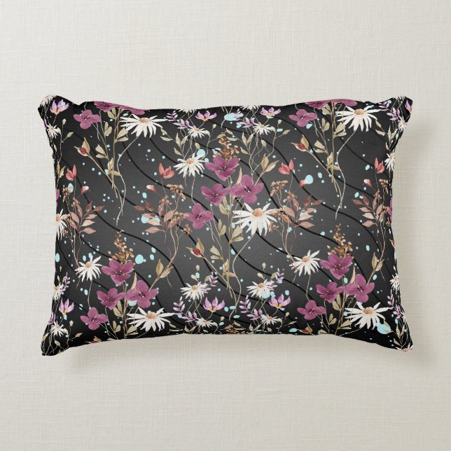 Almofada Decorativa Retro Boho Elegant Wildflower (Frente)