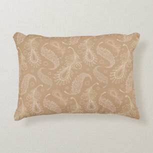 Almofada Decorativa Retro-feater-pálido-teste padrão