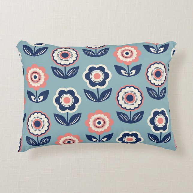 Almofada Decorativa Retro Floral: Eterno Padrão Charm (Frente)