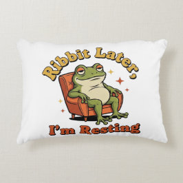 Almofada Decorativa Retro Frog Relax Quote Rectangular Pillow