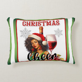 Almofada Decorativa Retro Natal Cheque Pinup
