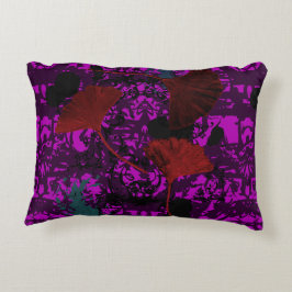 Almofada Decorativa Rico Ginkgo Grunge Accent Travesseiro Roxo
