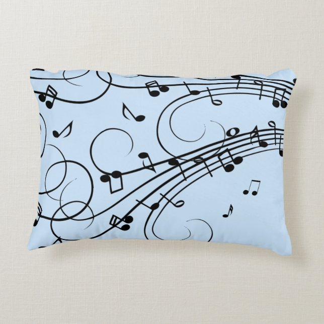 Almofada Decorativa Rico Music Notes Blue (Verso)