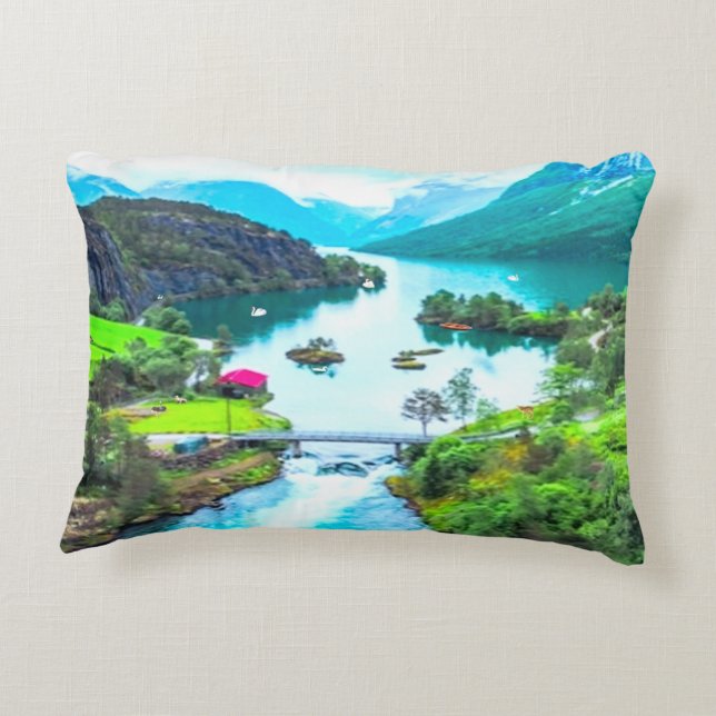 Almofada Decorativa Rio Montanha (Verso)