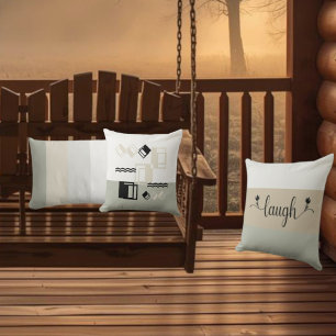 Almofada Decorativa "Rir" Tom Terra Stripe