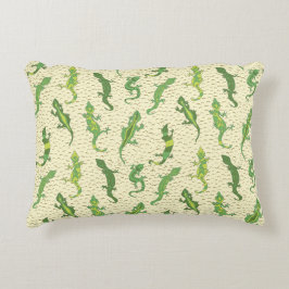 Almofada Decorativa Rock Escalando Geckos em amarelo - padrão perfeito