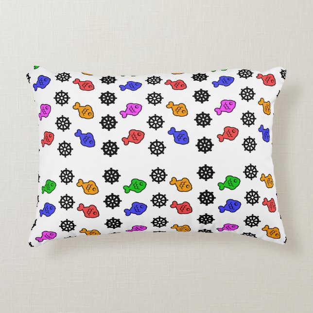 Almofada Decorativa Rodinhas de Peixe Kids   (Frente)