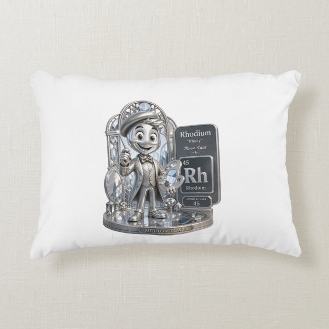 Almofada Decorativa Ródio personagem da ATOMIVRA™ (Frente)
