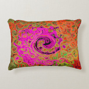 Almofada Decorativa Rolo Líquido Retro-Líquido do Abstrato do Groovk R