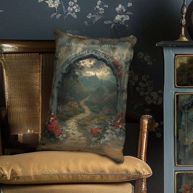 Almofada Decorativa Romântica Fantasia Horror Dracula Castelo Gótico (Criador carregado)