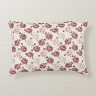 Almofada Decorativa Romântico Tomara e Padrão Floral Peônia Burgundy