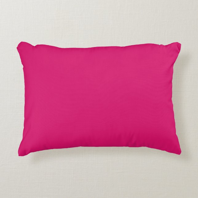 Almofada Decorativa Rosa Choque, Sólido, Adorável, Simples, Moderno (Frente)