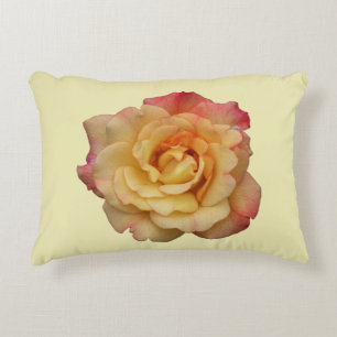Almofada Decorativa Rosa de Paz Belo Rosa e Amarelo Floral