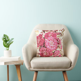 Almofada Decorativa Rosa Floral Vintage
