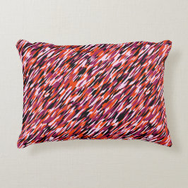Almofada Decorativa Rosa fúcsia, laranja, preto e camuflado branco
