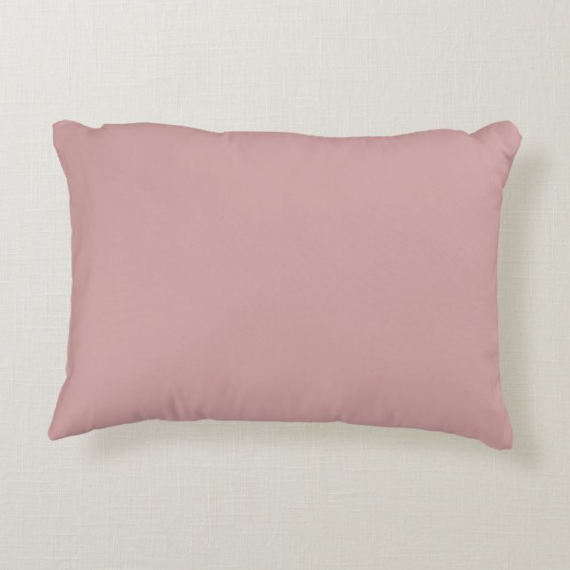 Almofada Decorativa Rosa poeira moderno cor sólida simples (Verso)