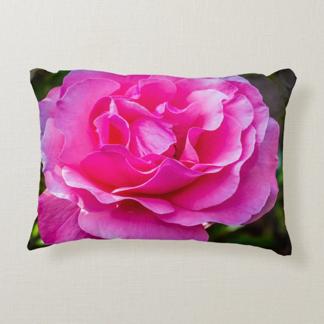 Almofada Decorativa Rosa rosa delicada. (Verso)