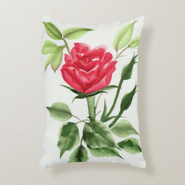 Almofada Decorativa Rosa vermelha (Frente(Vertical))