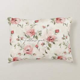 Almofada Decorativa Rosas Cor-de-Rosa Floral