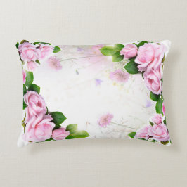 Almofada Decorativa Rosas Rosa Românticas
