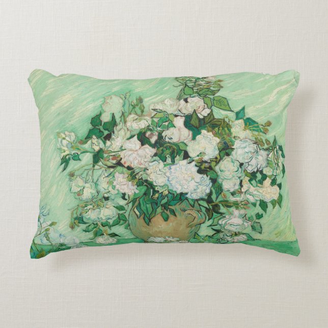 Almofada Decorativa Rosas - Vincent van Gogh (Frente)