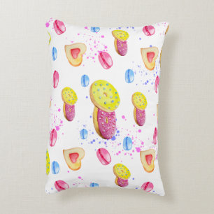 Almofada Decorativa Rosquinhas doces com padrão de vidros colorido