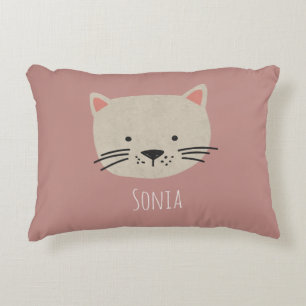 Almofada Decorativa Rosto de Gatos Brancos